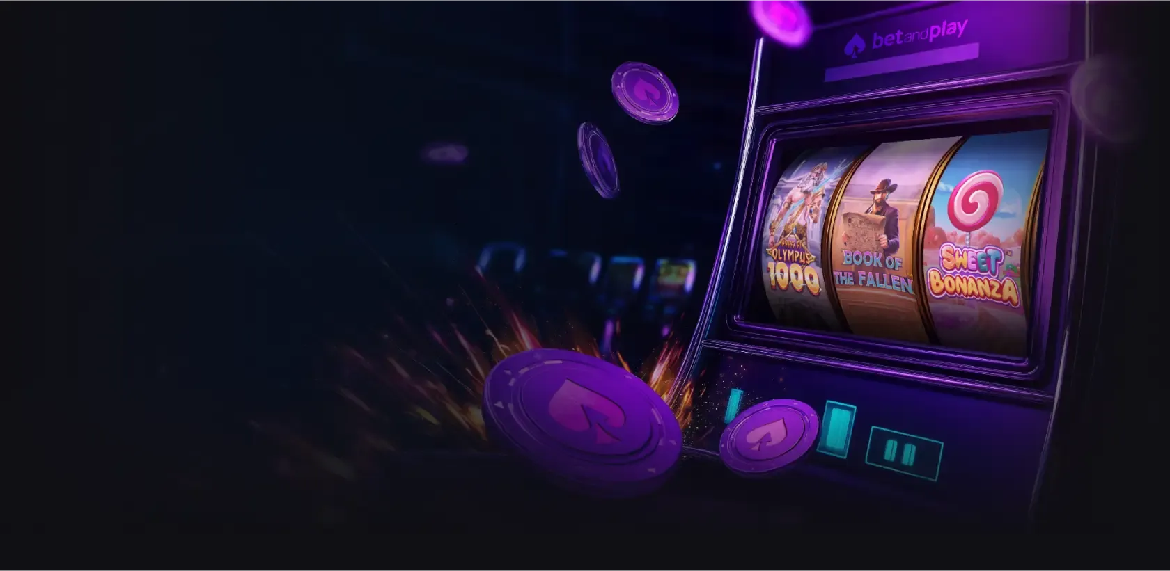 Main character with casino machine